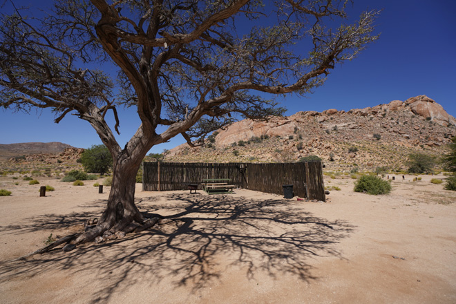 One of the campsites at Aus Camping Aus Namibia