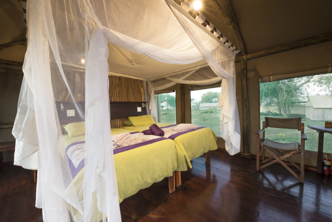 Beautiful twin room at Chobe River Camp Caprivi Namibia