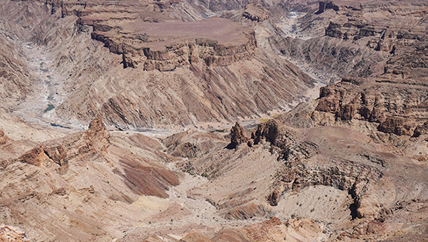 view over Fish River Canyon from Hobas viewpoint