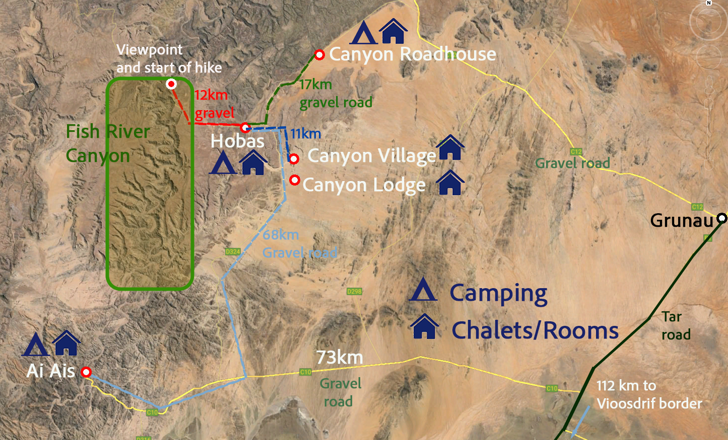 Accommodation Room Type 1 at Canyon Klipspringer Camps Fish River Canyon Namibia