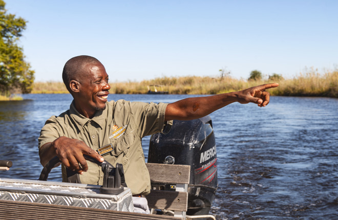 Guided fishing trip at Namushasha River Lodge Caprivi Namibia