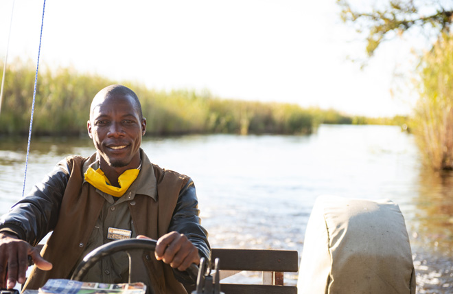 Guided fishing trip at Namushasha River Lodge Caprivi Namibia