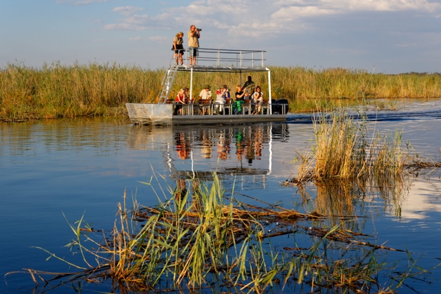 Boat cruise at Namushasha River Lodge Caprivi Namibia