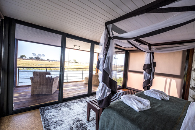 Picture of view from bedroom at Namushasha River Villa Accommodation in Caprivi Namibia