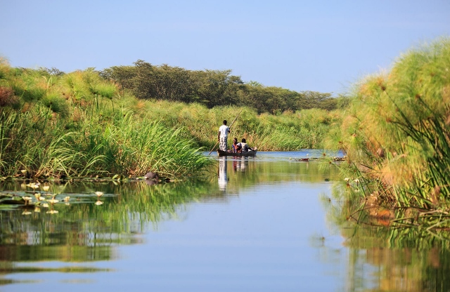 Boat cruise on the Zambezi at Zambezi Mubala Camp Caprivi Namibia