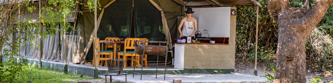 Safari Tents at Zambezi Mubala Camp in Caprivi Namibia