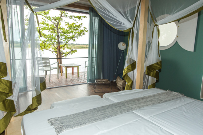 Twin room at Zambezi Mubala Lodge Caprivi Namibia